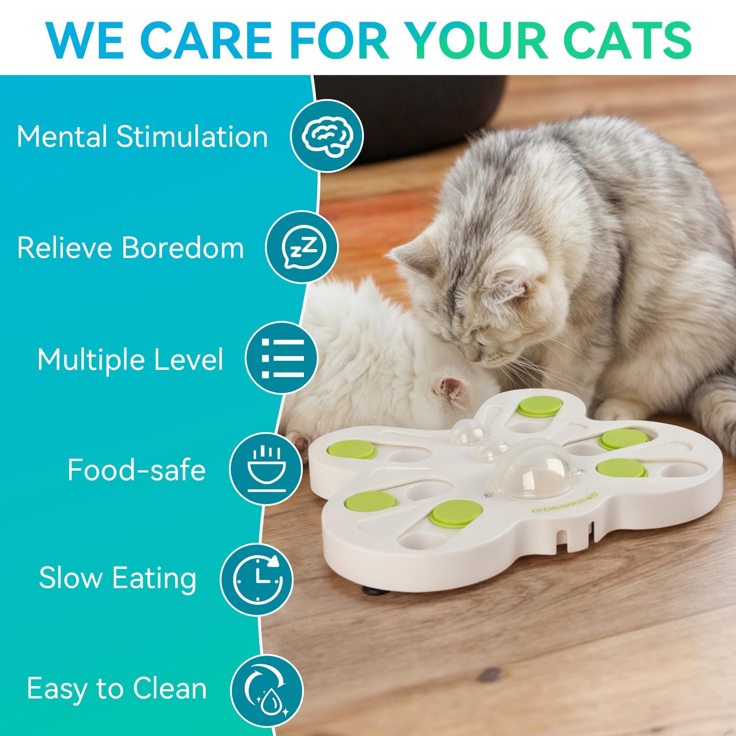 Interactive Cat Puzzle Feeder for Brain Stimulation