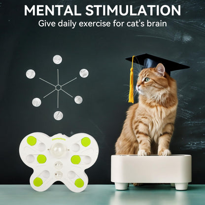 Interactive Cat Puzzle Feeder for Brain Stimulation