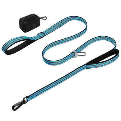 Heavy Duty Reflective Dog Leash with Dual Handles