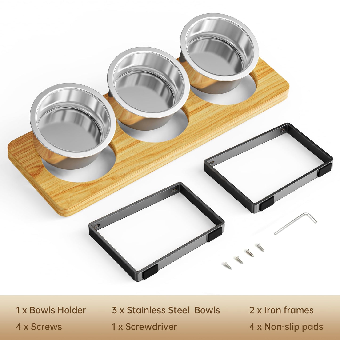 Elevated Cat Bowls 10°Tilted Raised Cat Bowls