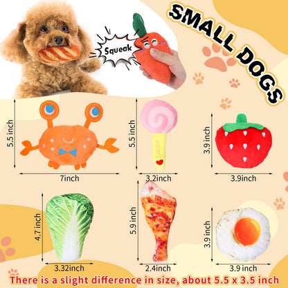80-Pack Plush Squeaky Dog Toys for Puppies