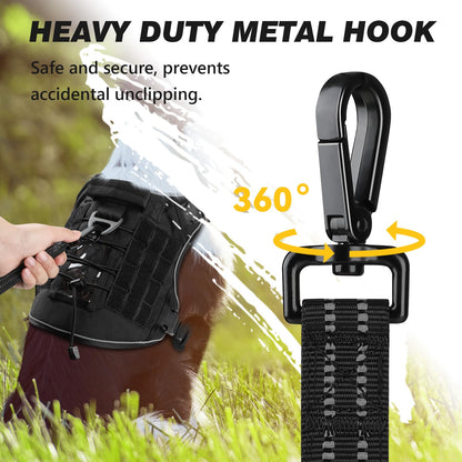 Heavy Duty Reflective Dog Leash with Dual Handles