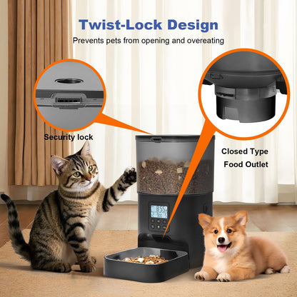 Automatic Pet Feeder with Voice Recording and Timer
