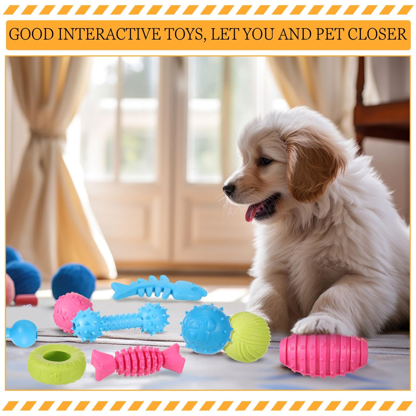 50-Pack Soft Puppy Teething & Chew Toys