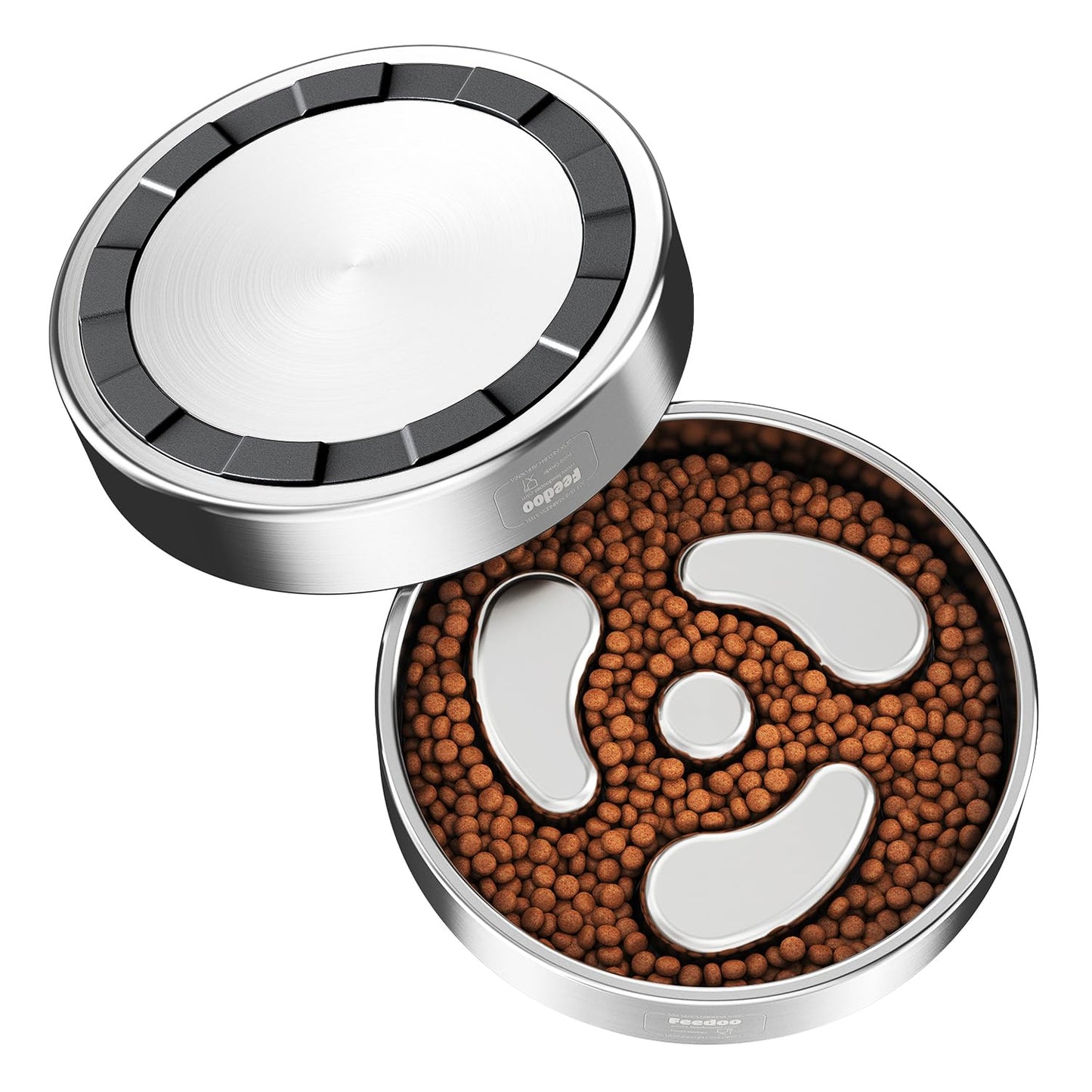 Stainless Steel Slow Feeder Bowl with Non-Slip Base