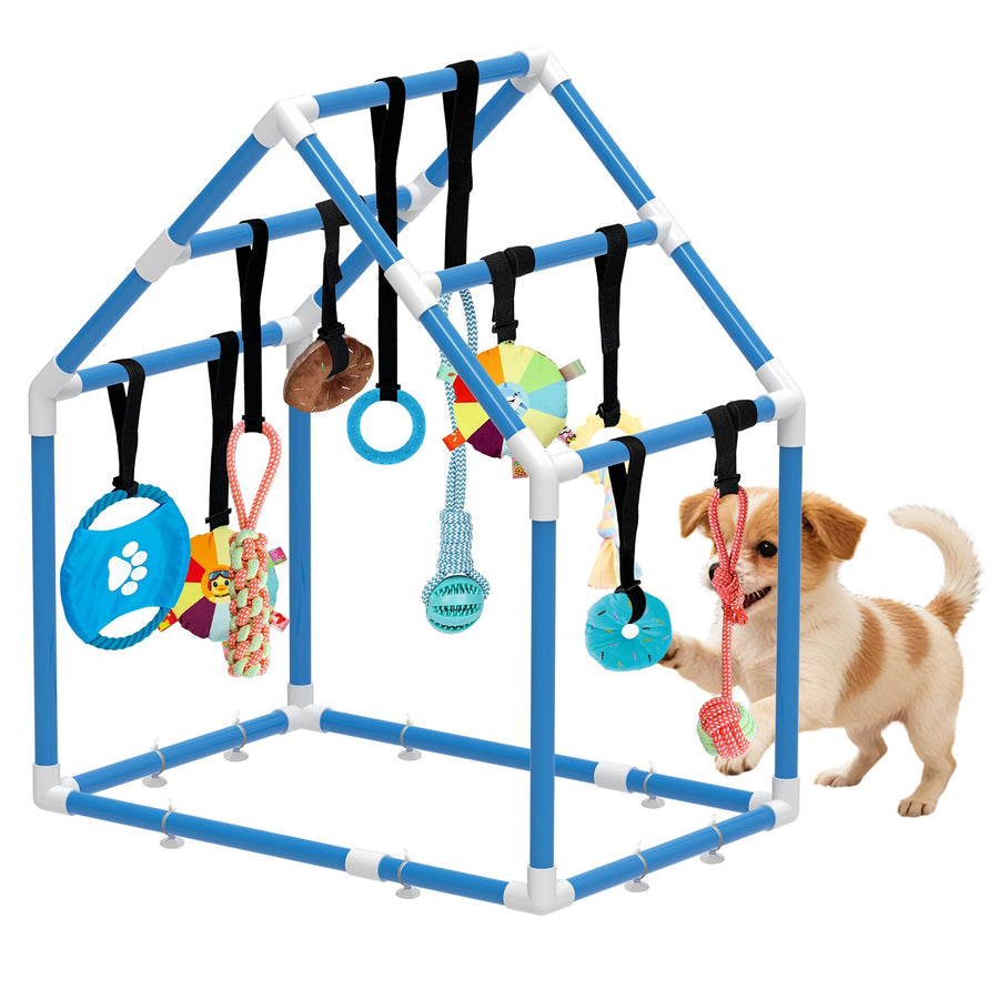 Interactive Puppy Play Gym with Enrichment Toys