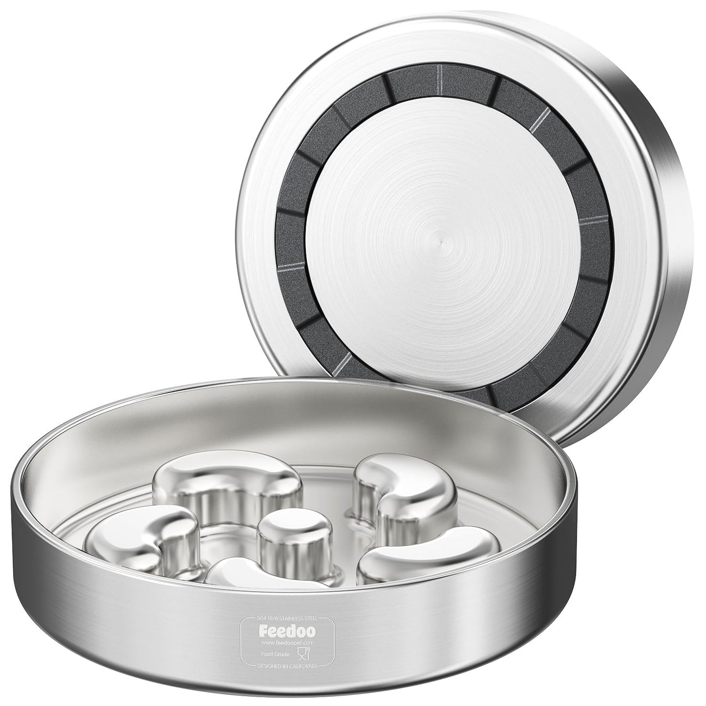Stainless Steel Slow Feeder Bowl with Non-Slip Base