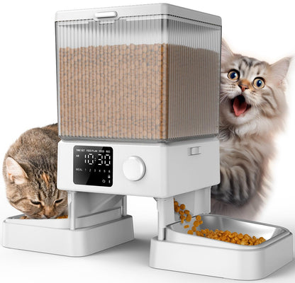 5L Automatic Pet Feeder with Dual Bowls for Pets