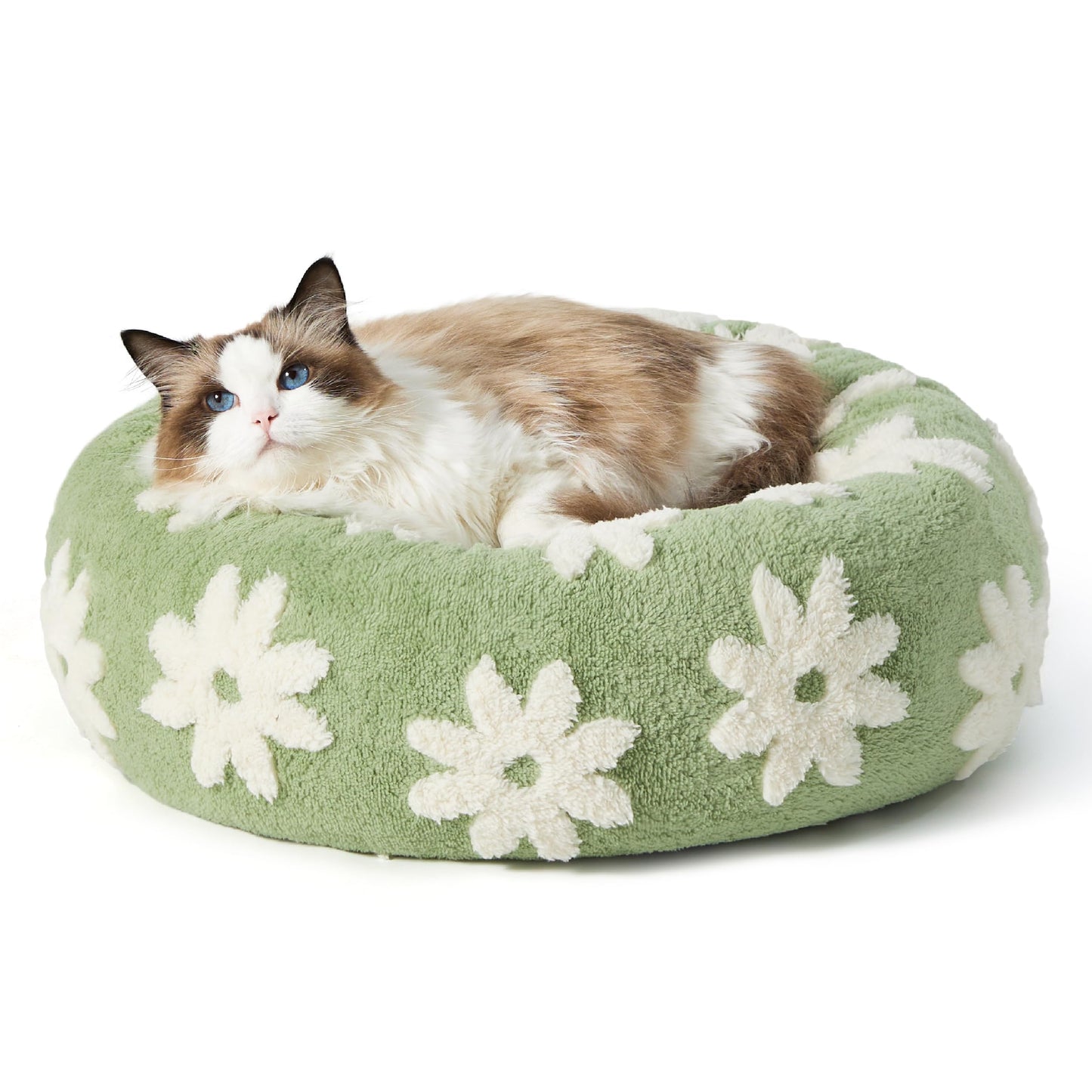 Calming Donut Pet Bed with Plush Washable Cover