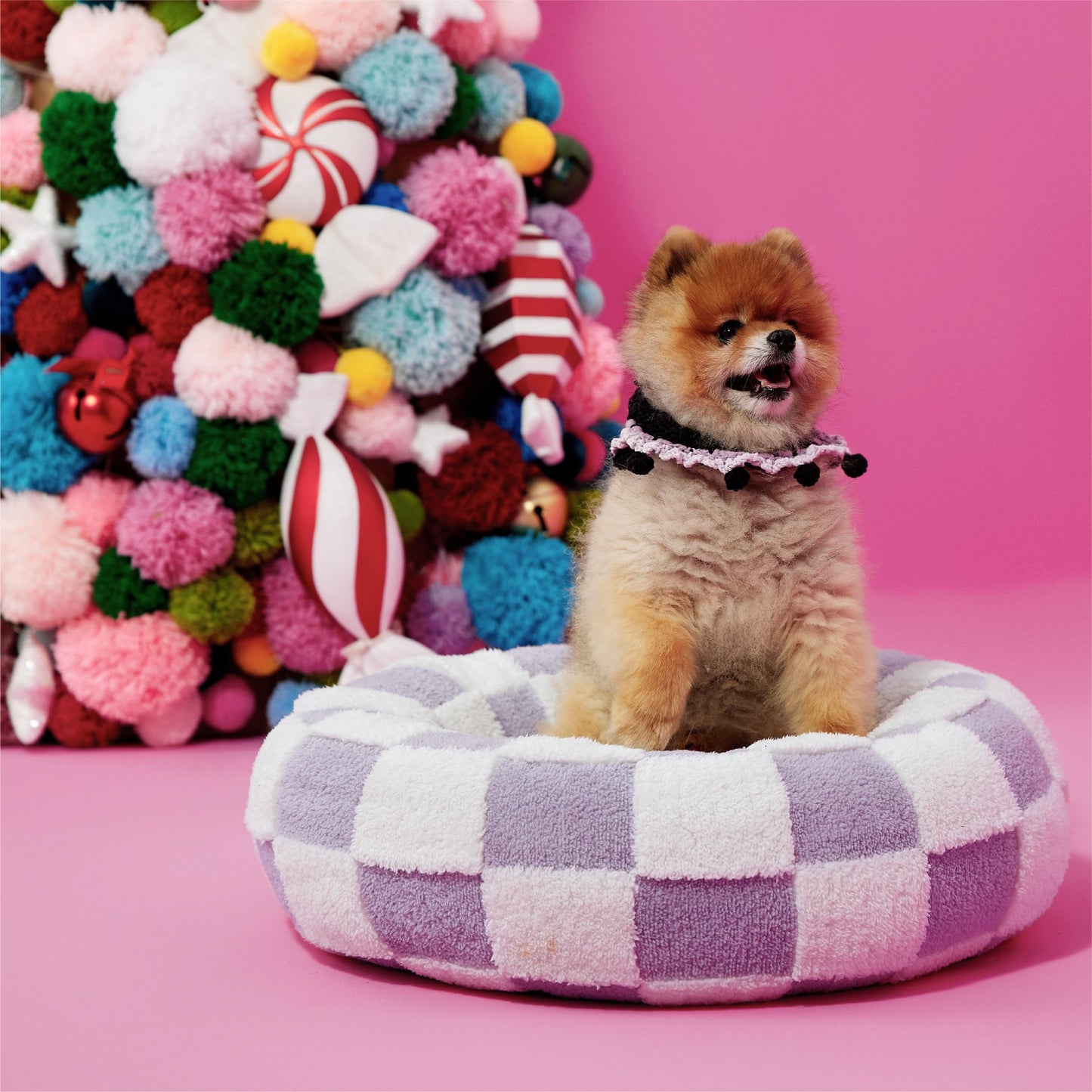 Calming Donut Pet Bed with Plush Washable Cover