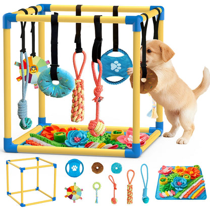 Interactive Puppy Play Gym with Enrichment Toys