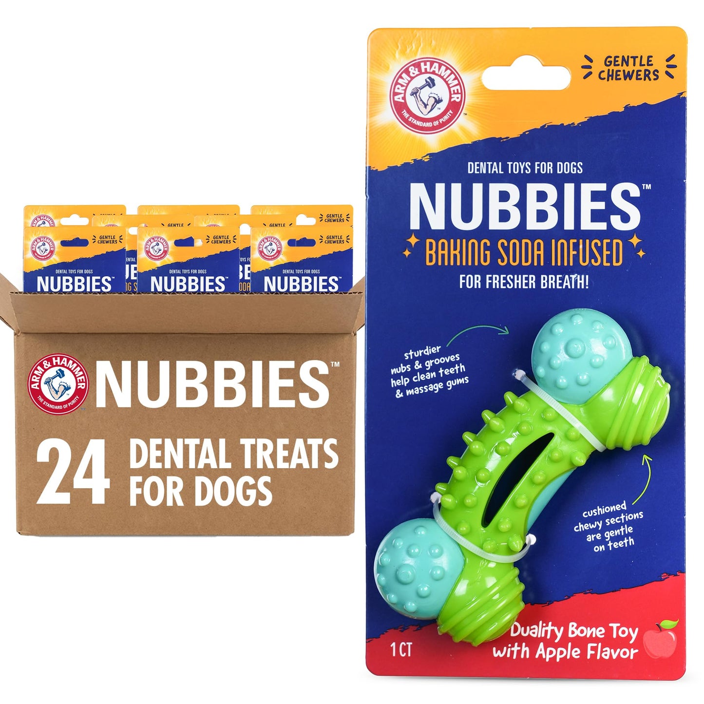 Peanut Butter Dental Chew Toy for Dogs