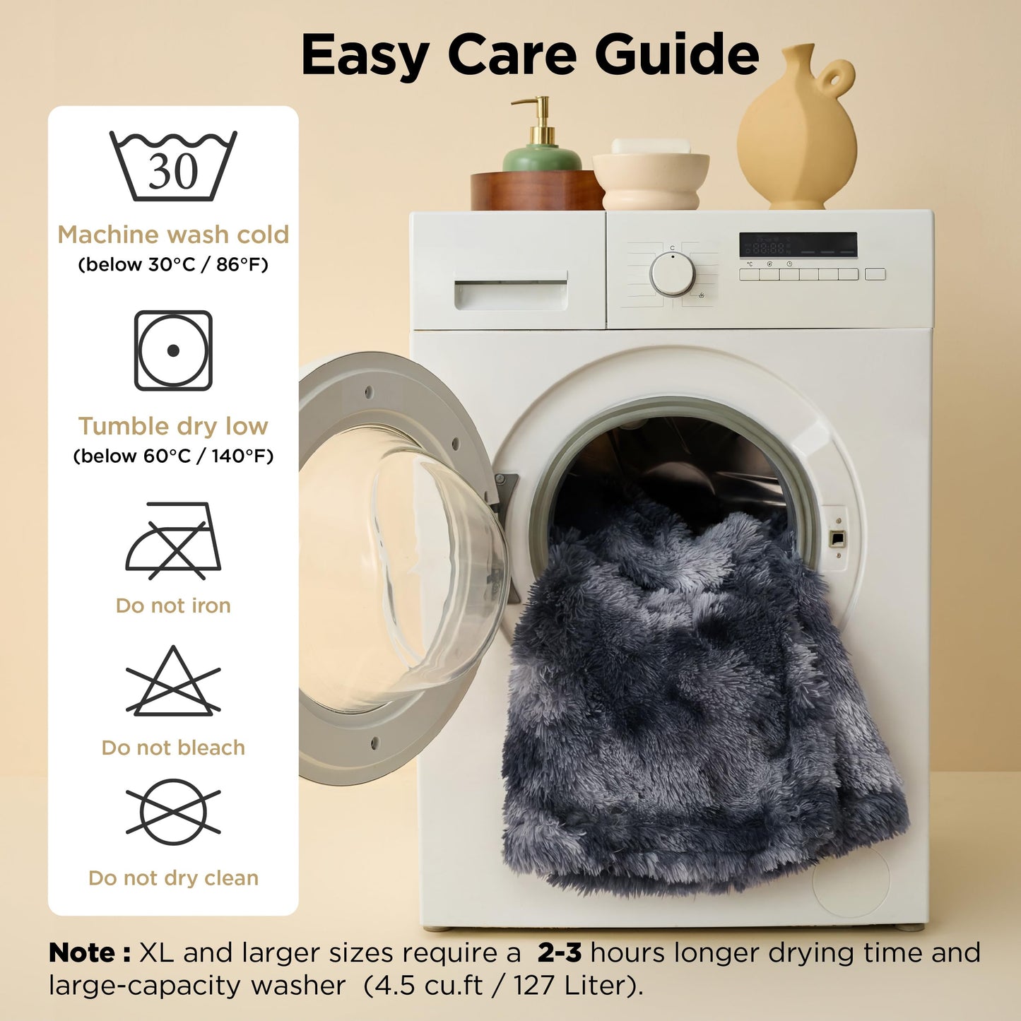 Calming Waterproof Pet Blanket with Faux Fur Cover