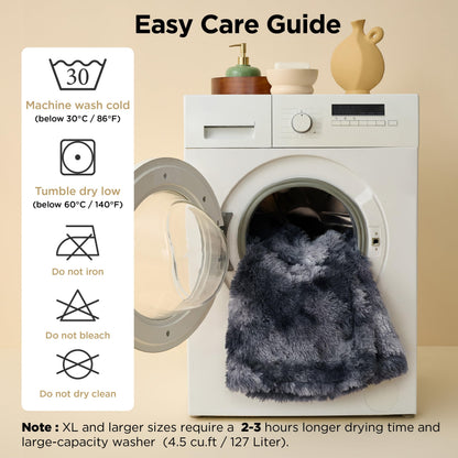 Calming Waterproof Pet Blanket with Faux Fur Cover