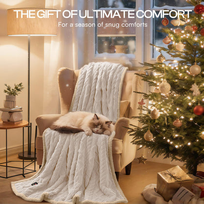 Waterproof Sherpa Pet Blanket for Furniture Protection