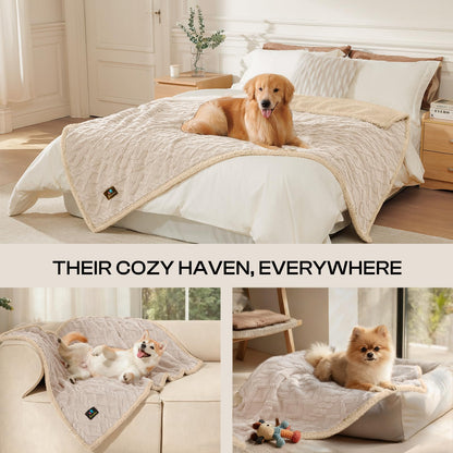 Waterproof Sherpa Pet Blanket for Furniture Protection