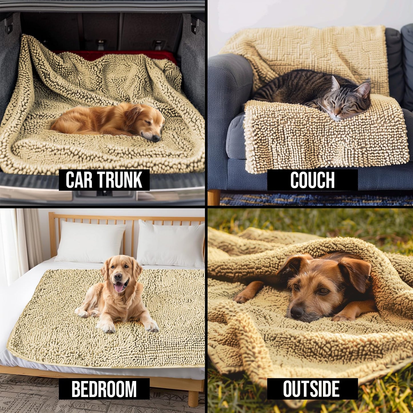 Absorbent Pet Blanket for Furniture and Bedding