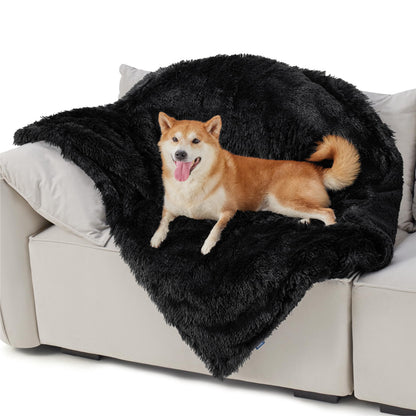 Calming Waterproof Pet Blanket with Faux Fur Cover