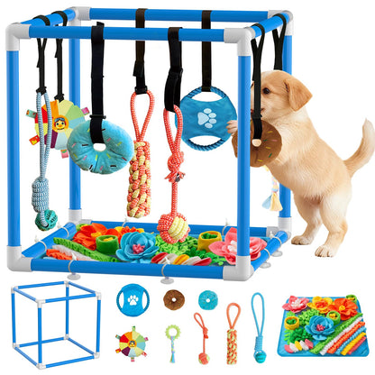 Interactive Puppy Play Gym with Enrichment Toys