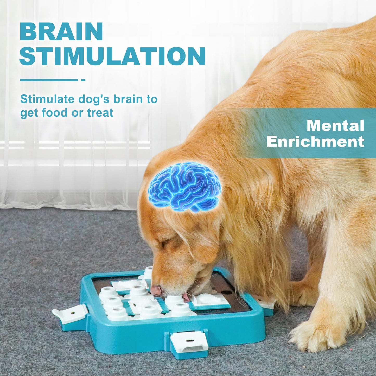 Adjustable Dog Puzzle Toy for Mental Enrichment