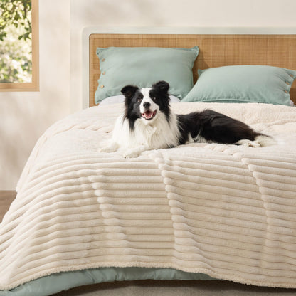 Waterproof Reversible Pet Blanket with Cozy Fleece