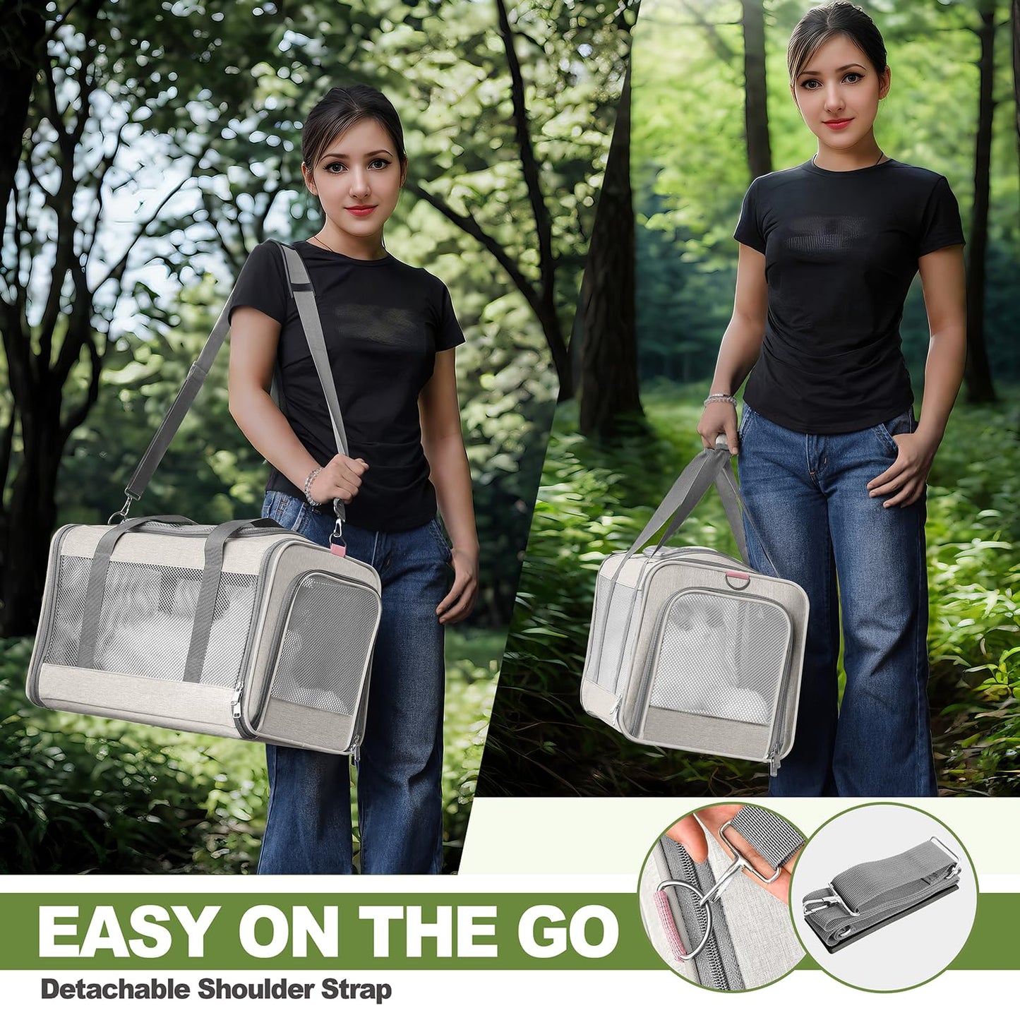 Top-Load Soft Pet Carrier with Ventilated Mesh