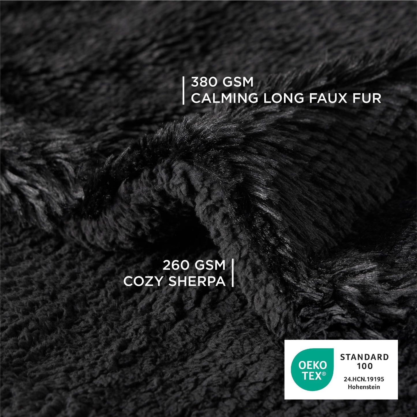 Calming Waterproof Pet Blanket with Faux Fur Cover