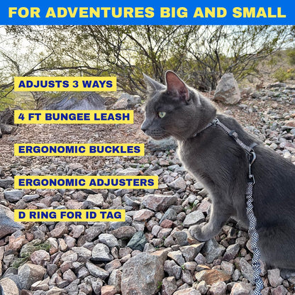 Adjustable Escape-Proof Cat Harness & Leash Set