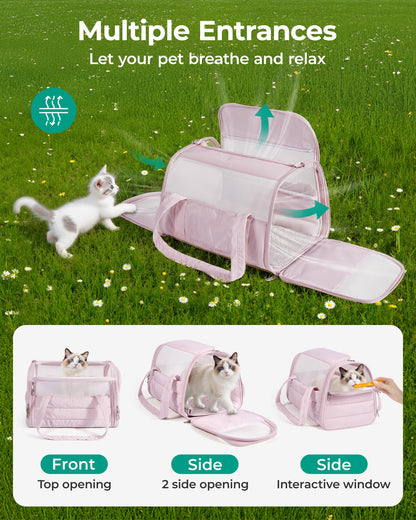 Quilted Soft-Sided Pet Carrier for Travel