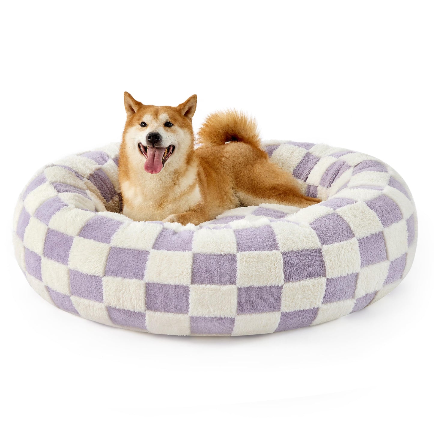 Calming Donut Pet Bed with Plush Washable Cover