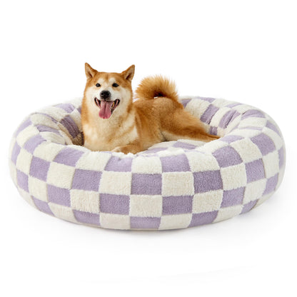 Calming Donut Pet Bed with Plush Washable Cover