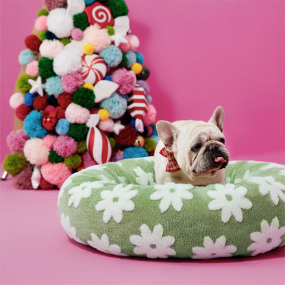 Calming Donut Pet Bed with Plush Washable Cover