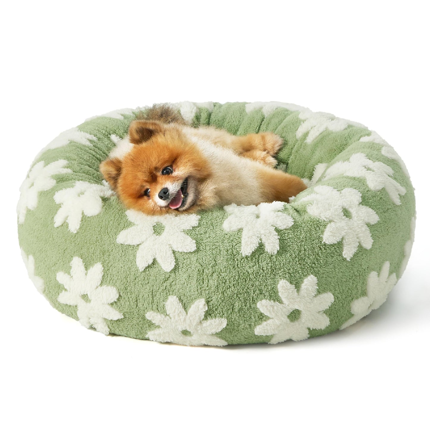 Calming Donut Pet Bed with Plush Washable Cover