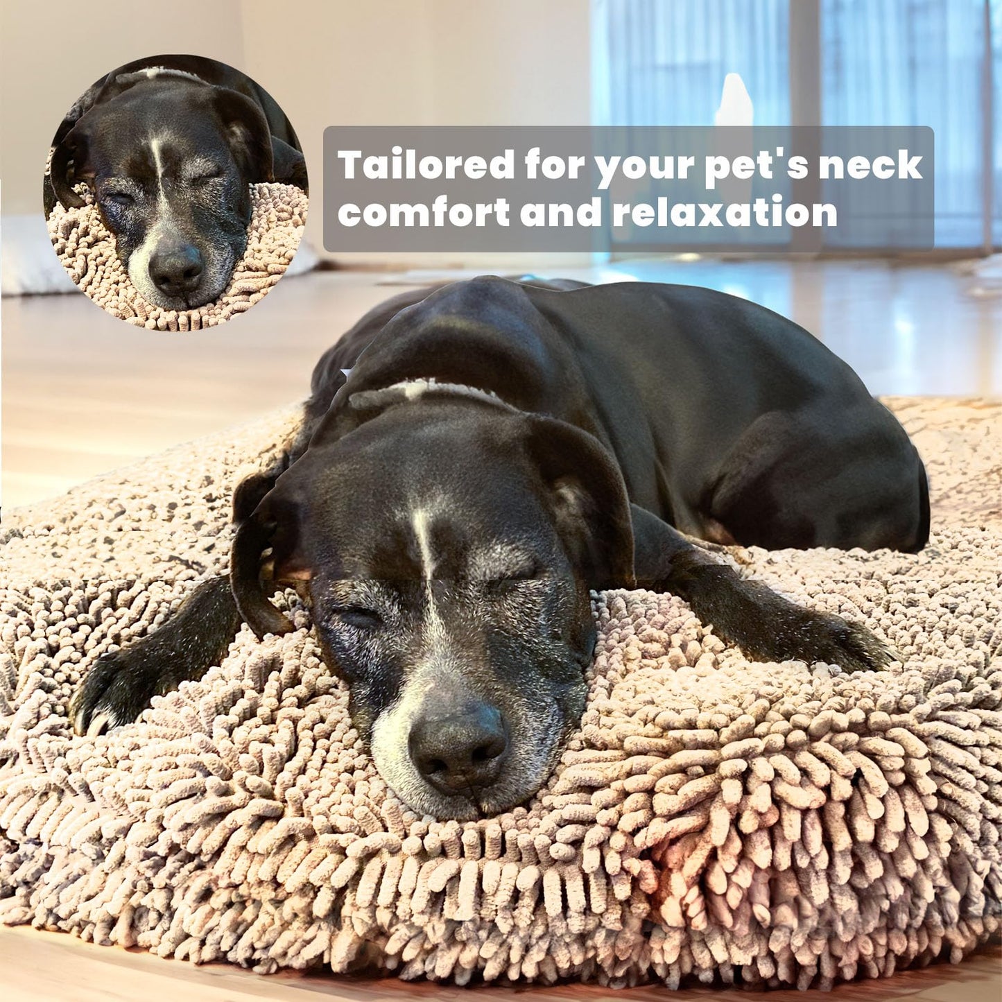Calming Donut Pet Bed with Removable Washable Cover
