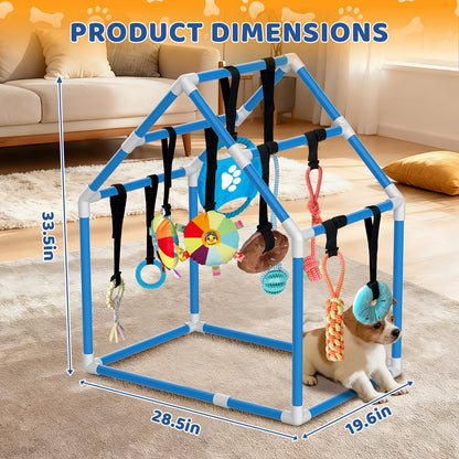 Interactive Puppy Play Gym with Enrichment Toys