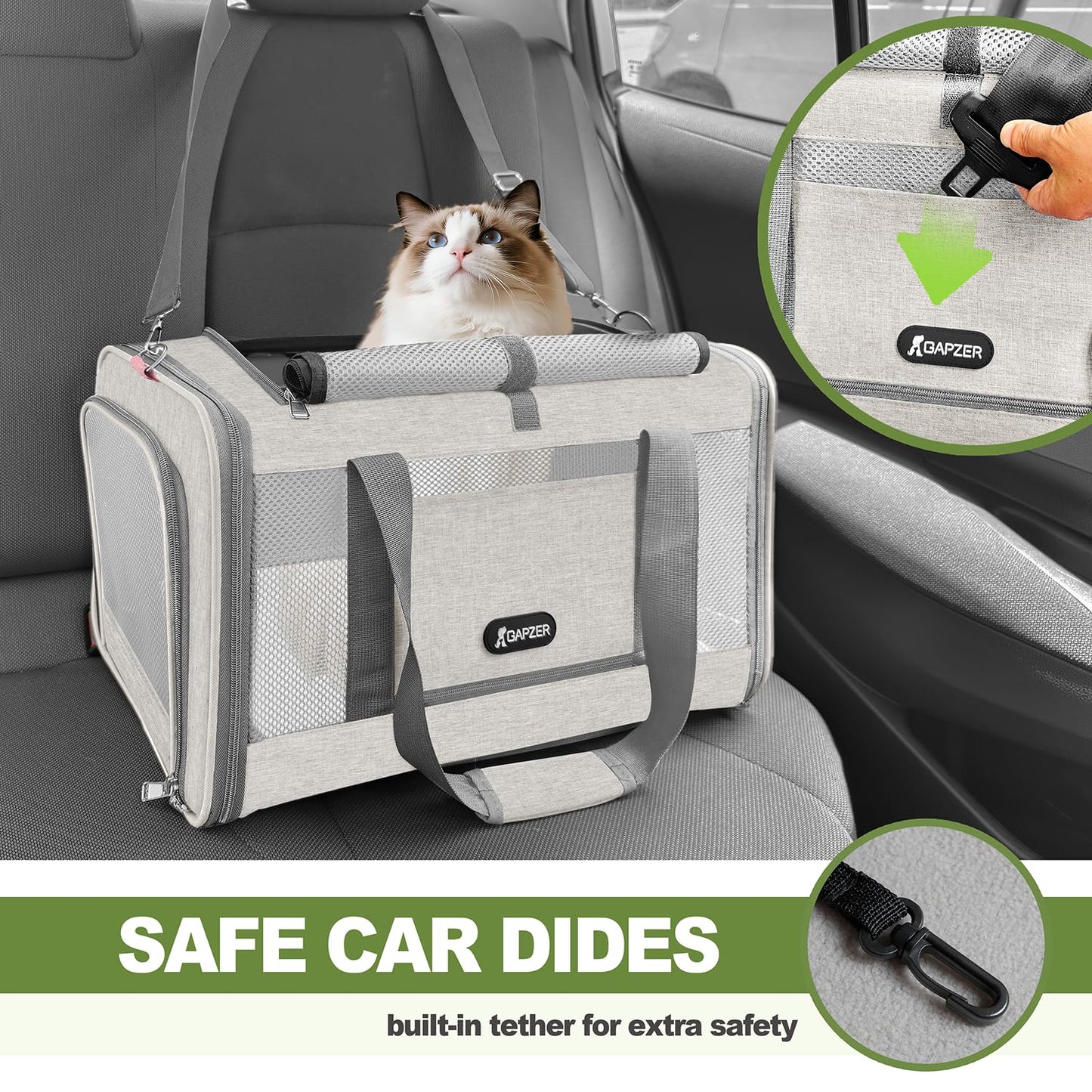 Top-Load Soft Pet Carrier with Ventilated Mesh