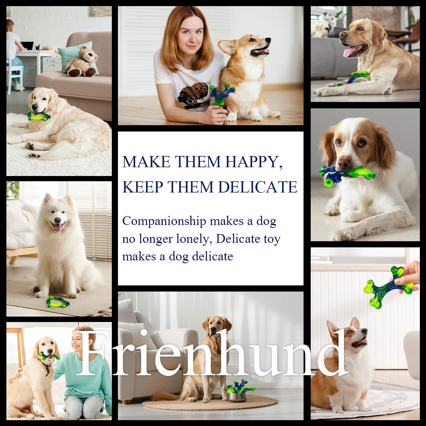 3-Pack Tough Dog Chew Toys for Aggressive Chewers