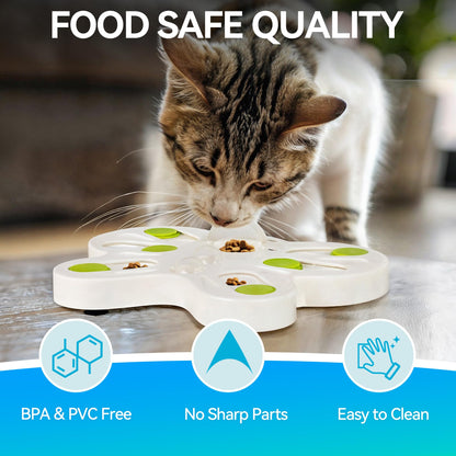 Interactive Cat Puzzle Feeder for Brain Stimulation