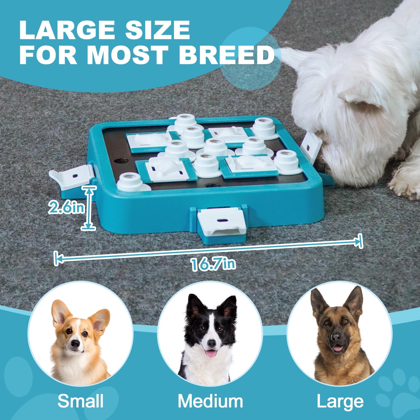 Adjustable Dog Puzzle Toy for Mental Enrichment