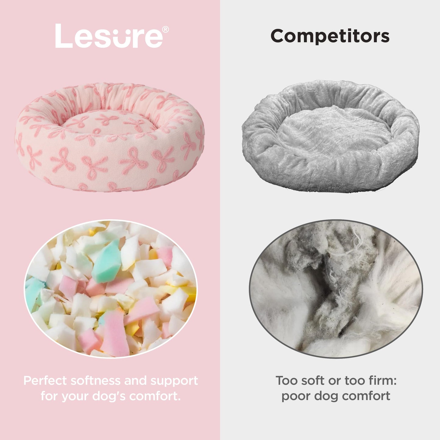 Calming Donut Pet Bed with Plush Washable Cover