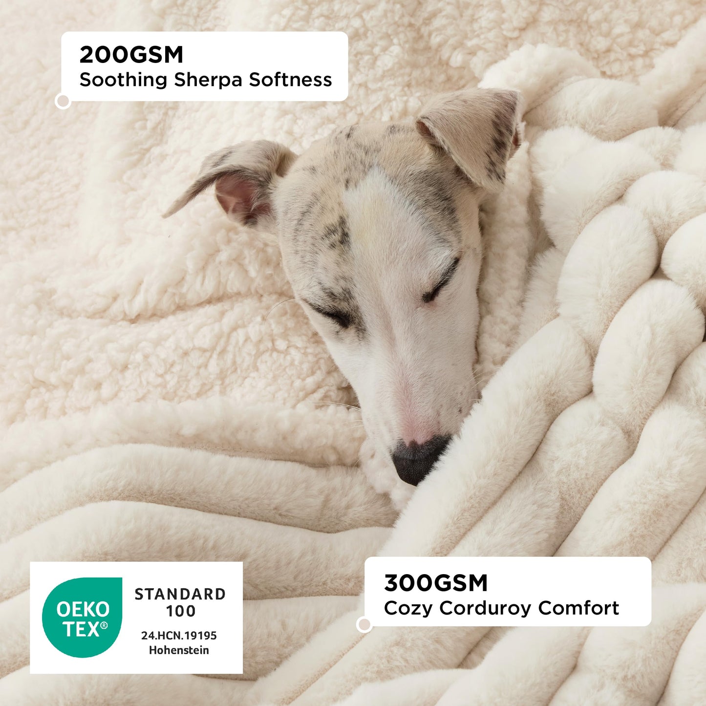 Waterproof Reversible Pet Blanket with Cozy Fleece