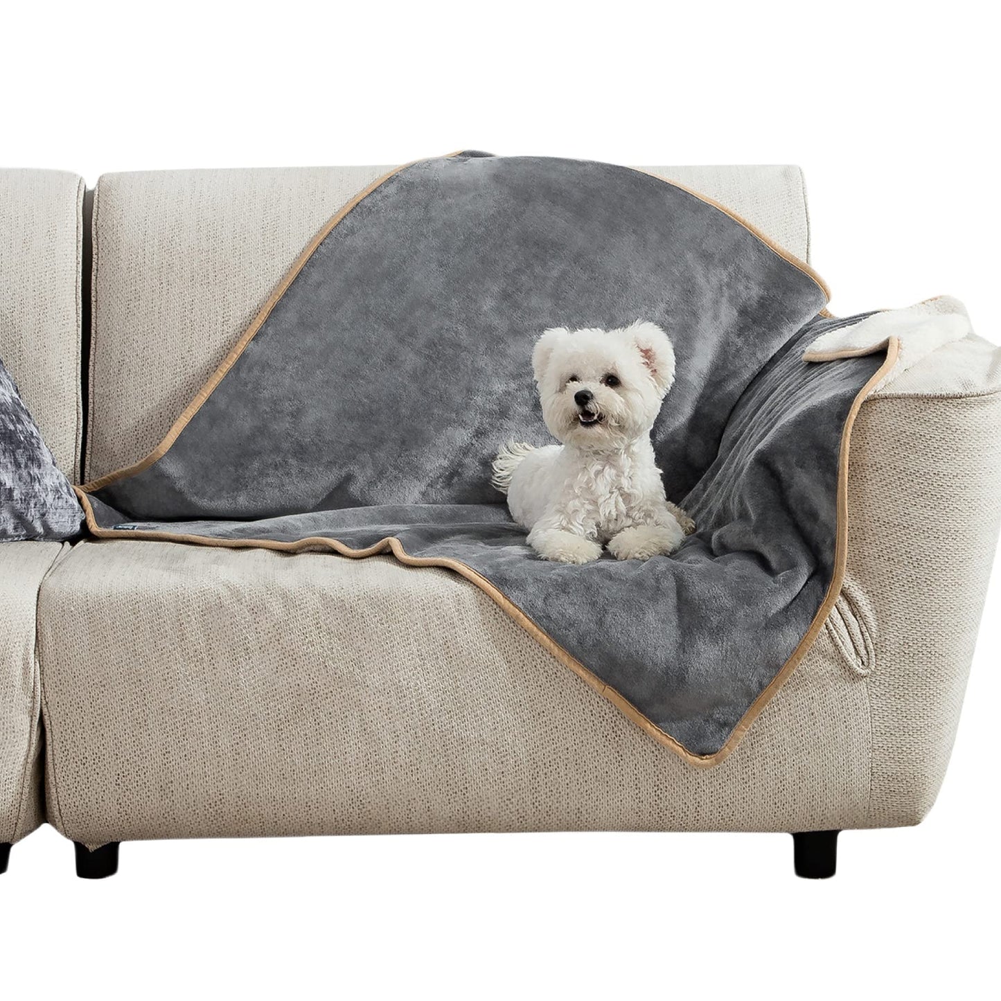 Waterproof Reversible Pet Blanket for Couch Protection