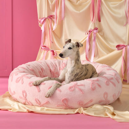 Calming Donut Pet Bed with Plush Washable Cover