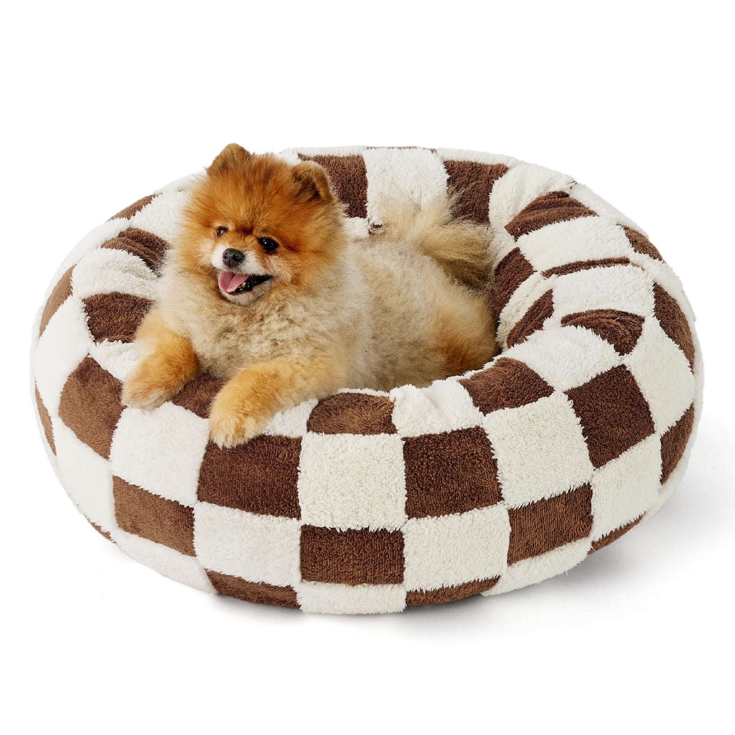Calming Donut Pet Bed with Plush Washable Cover