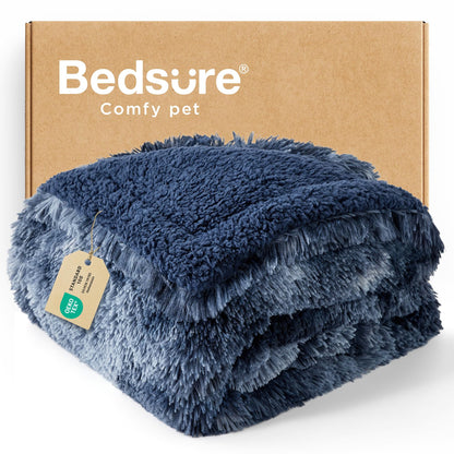 Calming Waterproof Pet Blanket with Faux Fur Cover