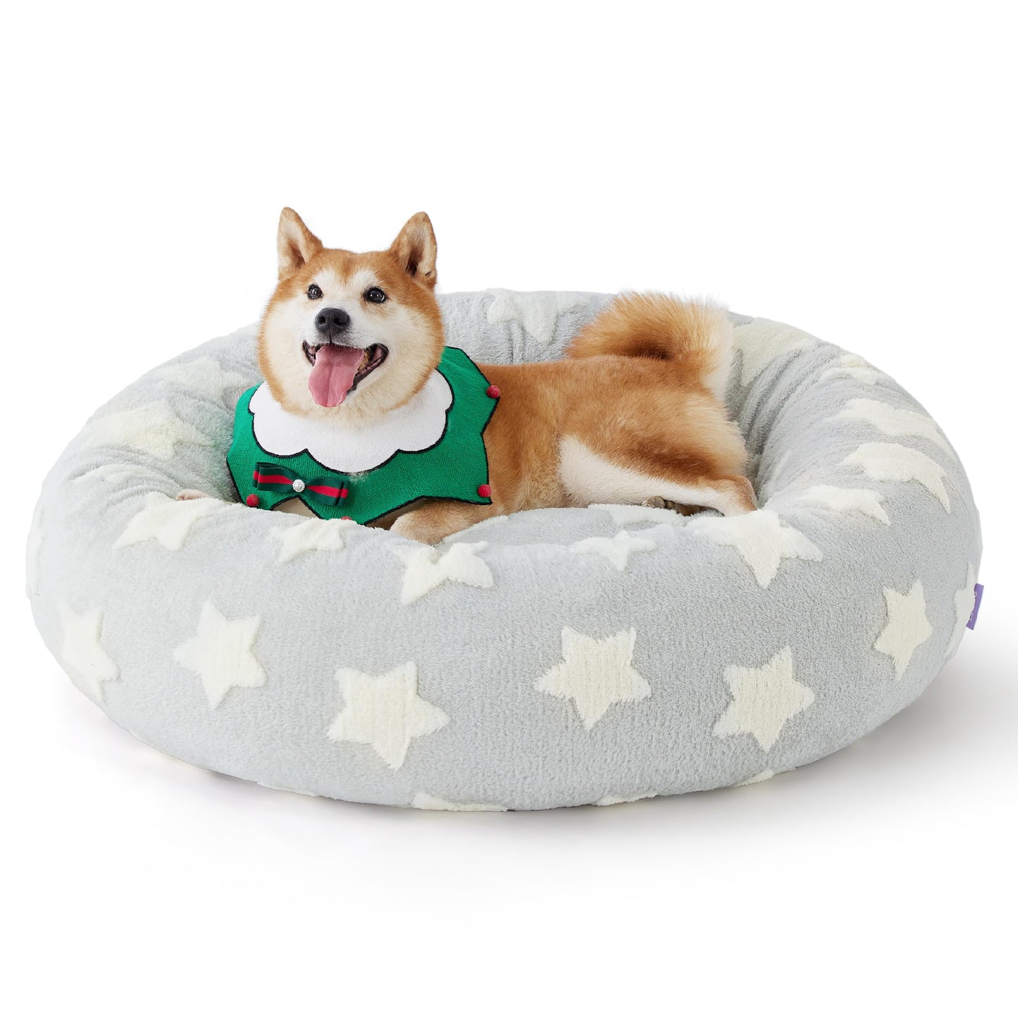 Calming Donut Pet Bed with Plush Washable Cover