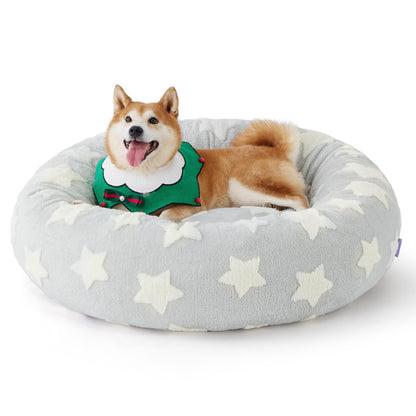 Calming Donut Pet Bed with Plush Washable Cover