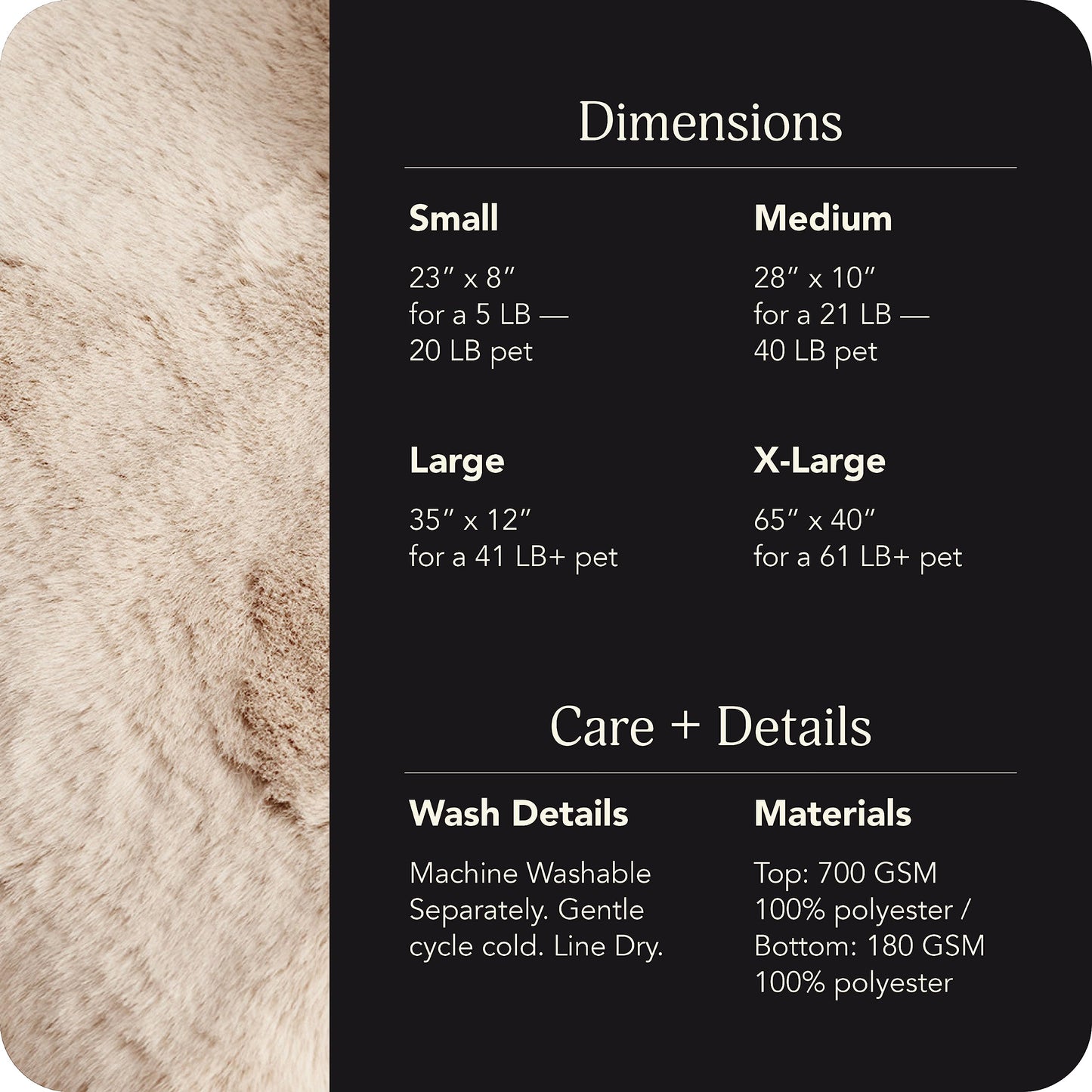 Calming Faux Fur Pet Bed with Washable Cover