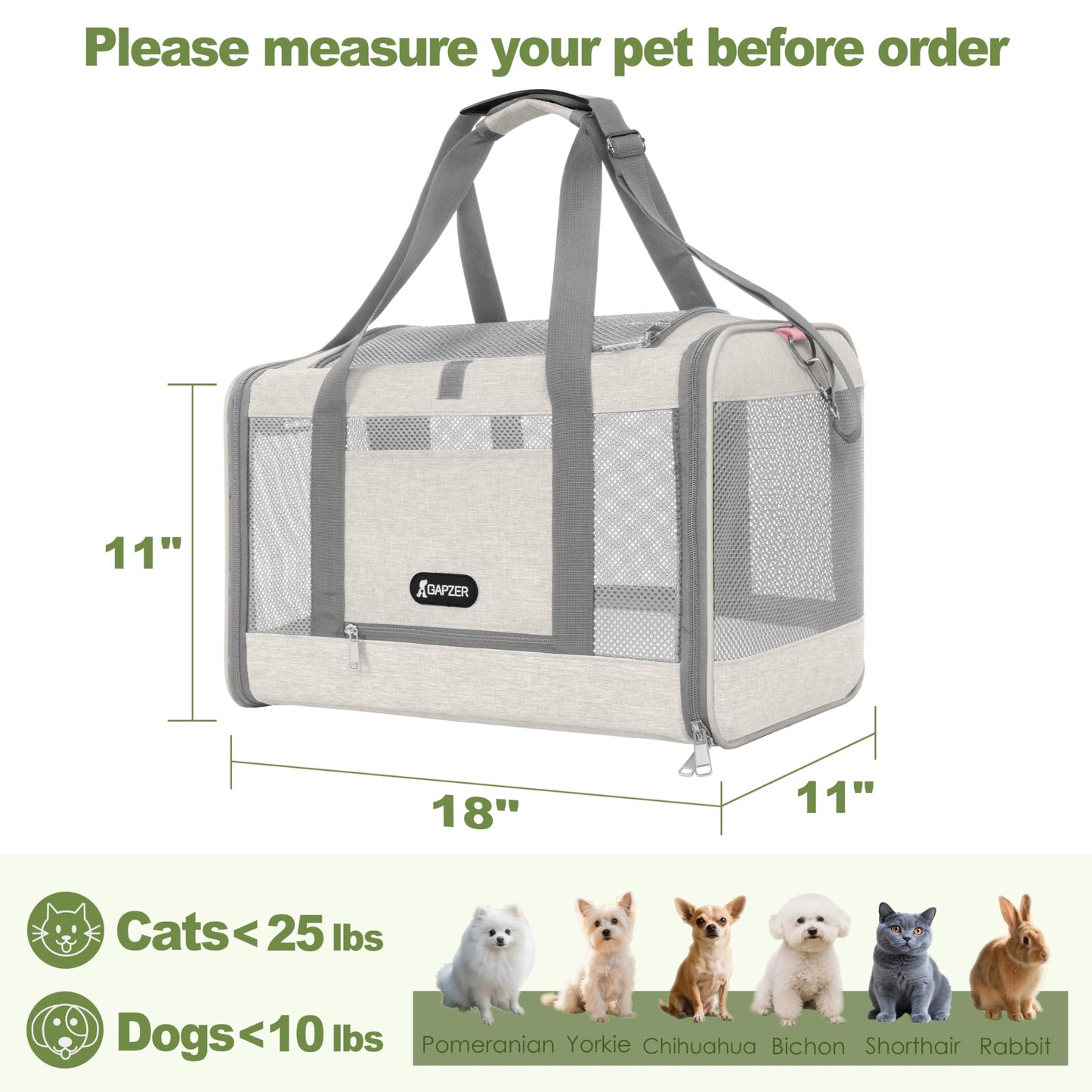 Top-Load Soft Pet Carrier with Ventilated Mesh