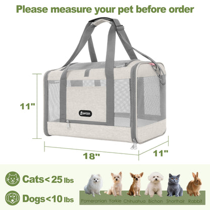 Top-Load Soft Pet Carrier with Ventilated Mesh